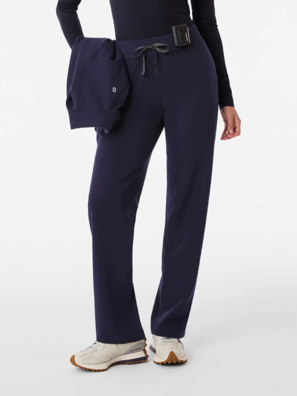 FIGS Livingston High-Rise Straight-Leg Scrub Pant - Navy, Size S Regular